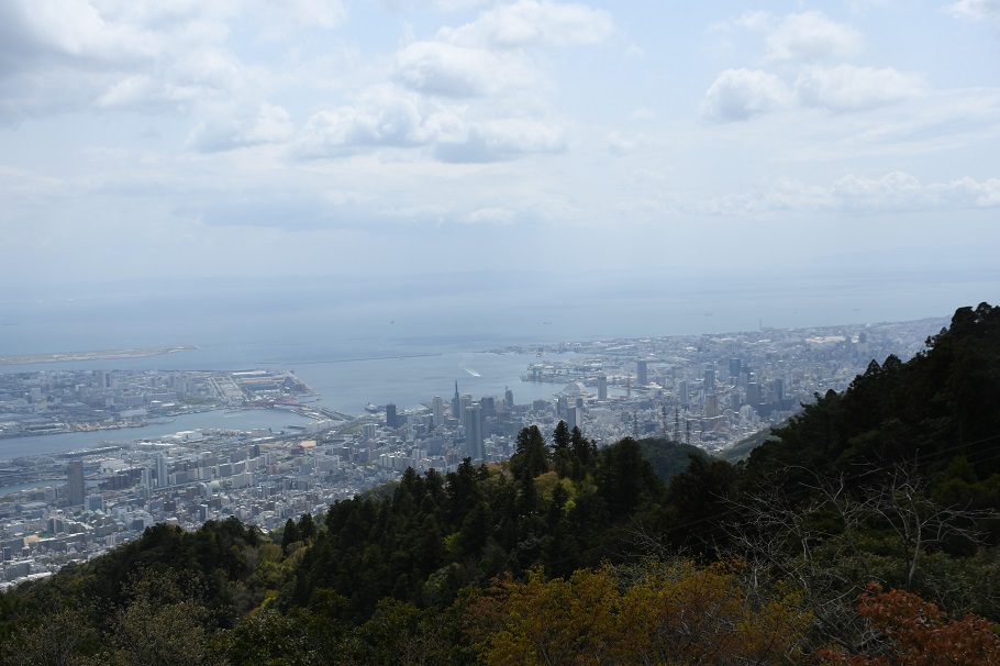 掬星台から神戸の街を望む