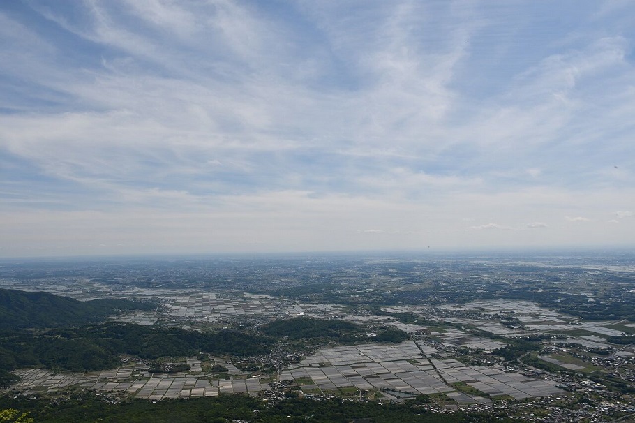 筑波山・男体山からの眺め。関東平野を一望できる
