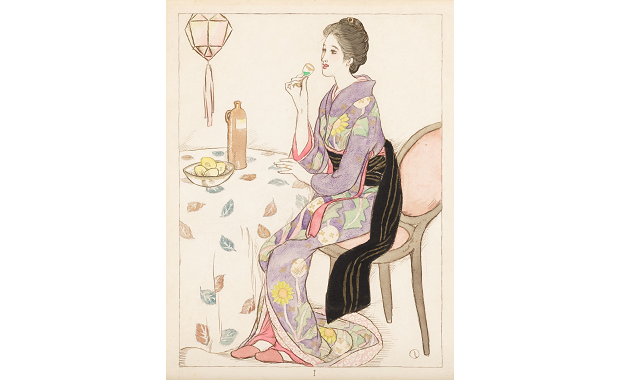 竹久夢二 《長崎十二景 青い酒》<br>福田美術館『竹久夢二のすべて　画家は詩人でデザイナー』〈会期：～ 10/9〉