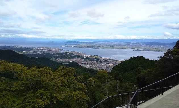 坂本ケーブルから見る琵琶湖