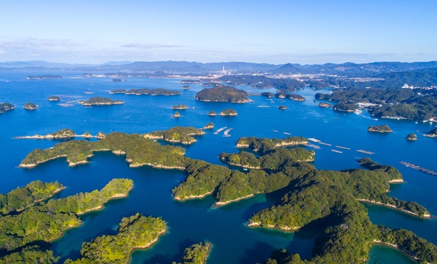 九十九島空撮イメージ©長崎県観光連盟