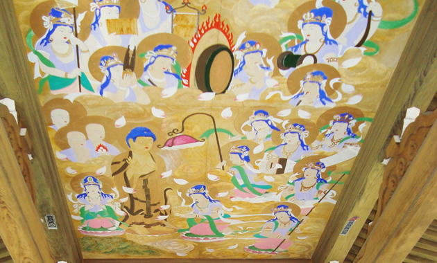47番・八坂寺山門の天井画（イメージ）