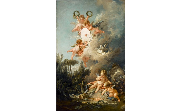 フランソワ・ブーシェ《アモルの標的》1758年<br>
Photo © RMN-Grand Palais (musée du Louvre) ／ Gérard Blot ／ distributed by AMF-DNPartcom