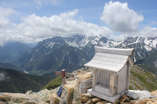 常念岳山頂からの眺め(イメージ)